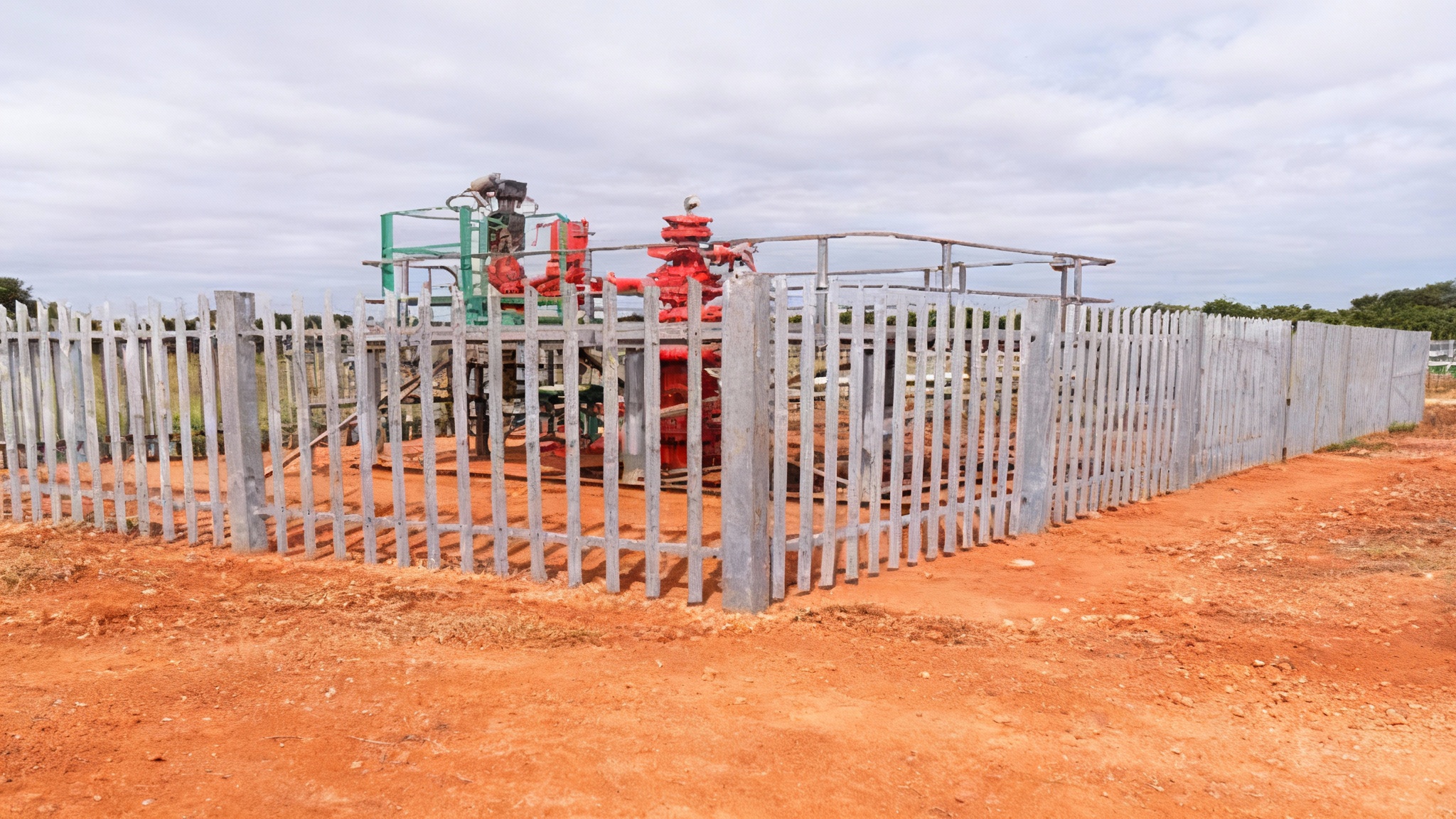 Projeto de palisades em campo